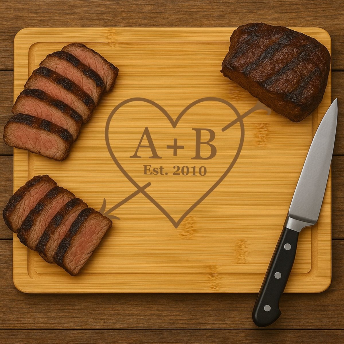 Seasoned With Love Anniversary Cutting Board - Anniversary Cutting Board - GroomsDay