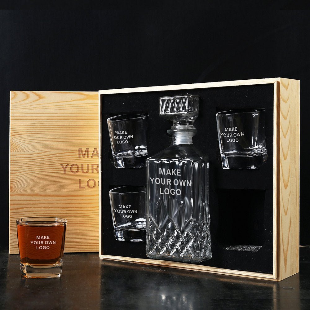 Complete Corporate Logo Decanter Set - Decanter - GroomsDay