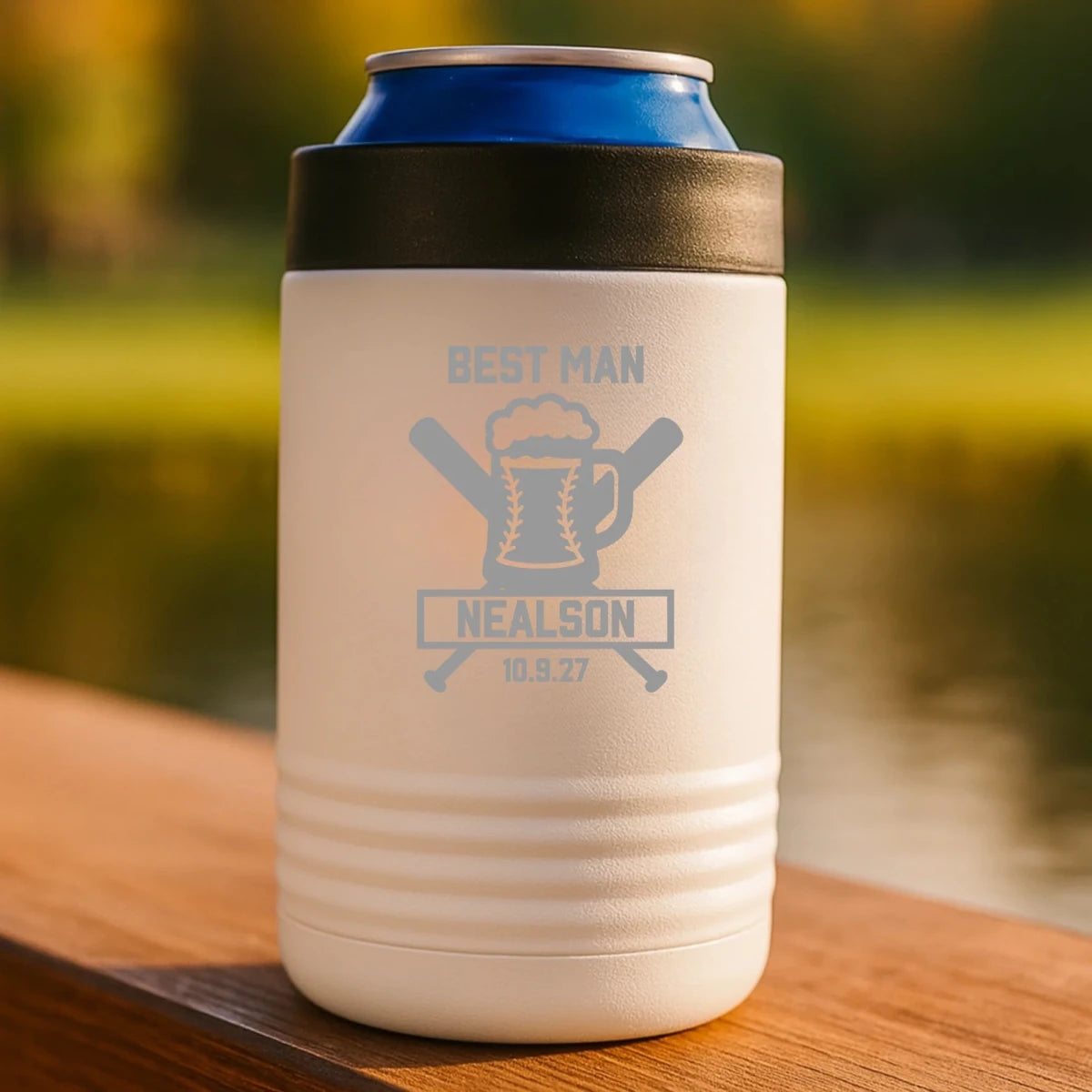 Changeup Can Cooler - Groovy Laser - GroomsDay