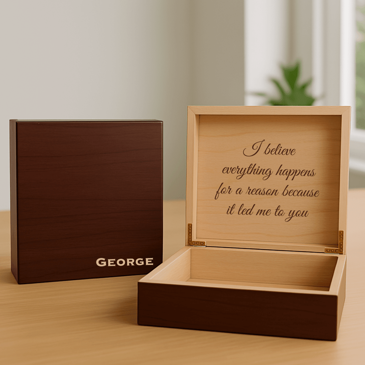 Personalized Men's Wooden Keepsake Box - Gift Set - GroomsDay