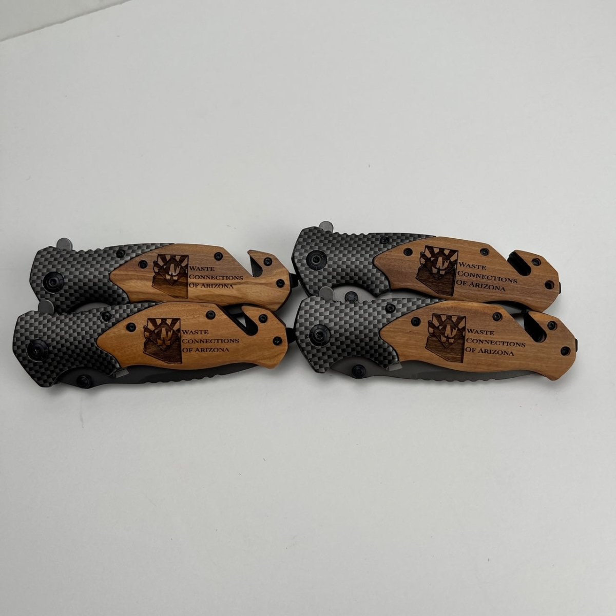 Unique Personalized Logo on Carbon Knife Customized Logo Gifts for Men by Groovy Guy