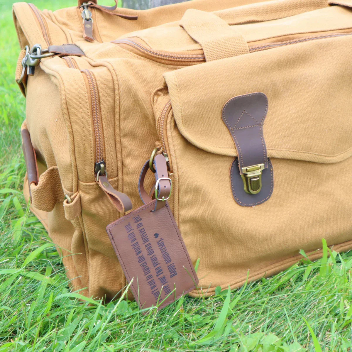 Thoughtful Personalized Duffle Bag with Custom Message - Duffle Bag - GroomsDay