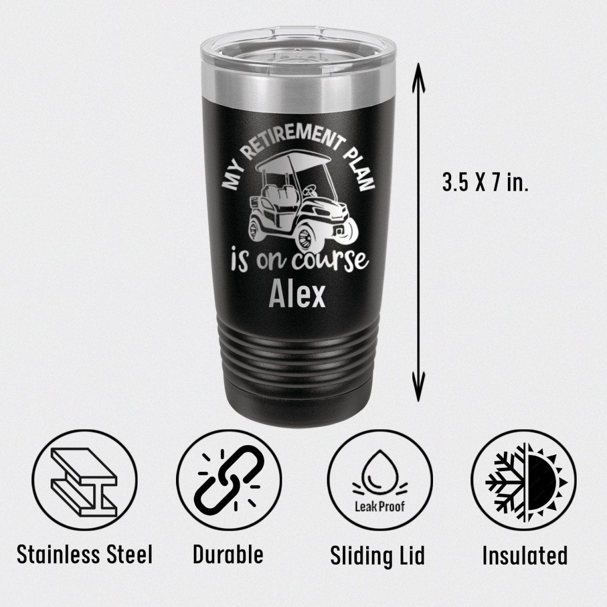 My Retirement Plan Is On Course Tumbler - Golf Tumblers - GroomsDay