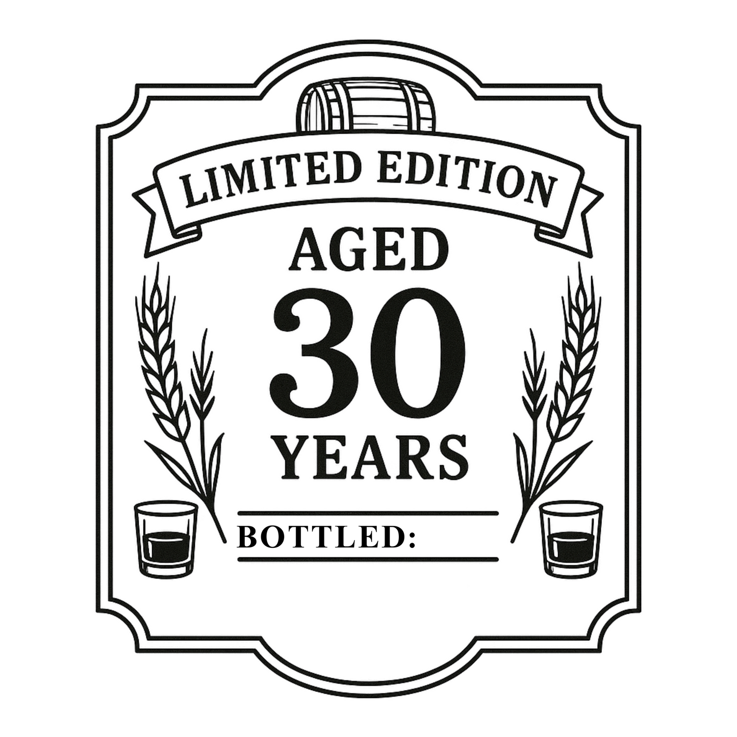 Custom 30th Birthday Decanter – Limited Edition Whiskey Gift for Him