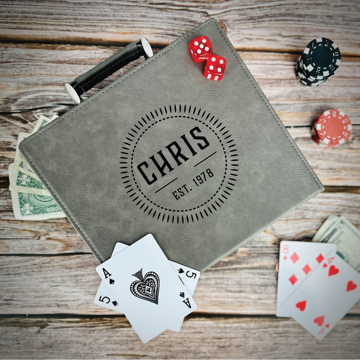 Personalized Poker Set - poker - GroomsDay