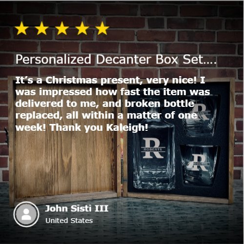Personalized Decanter Box Set - Decanter Set - GroomsDay