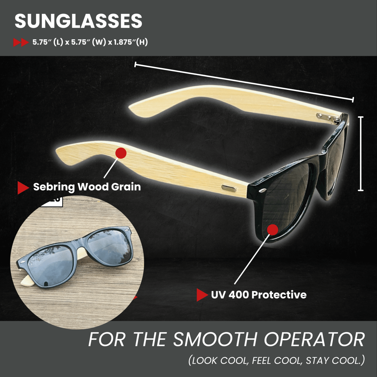 Custom Logo Sunglasses - Logo - GroomsDay