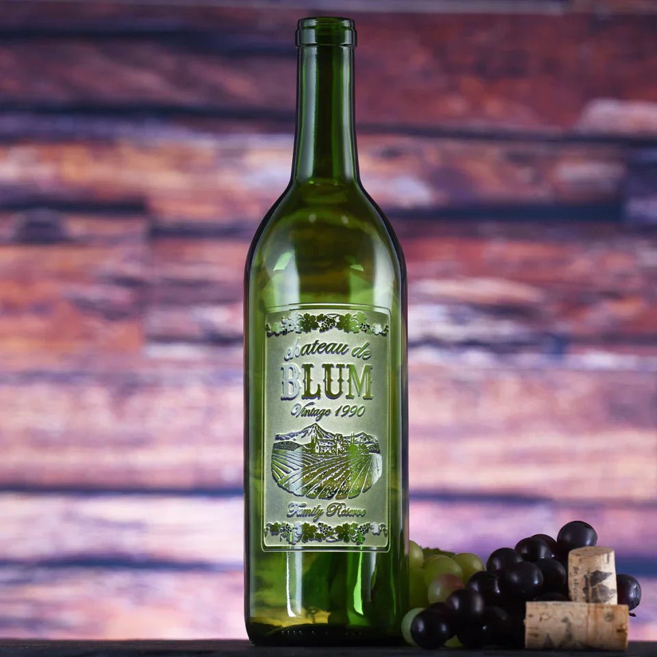 Engraved Wine Bottle - wine - GroomsDay