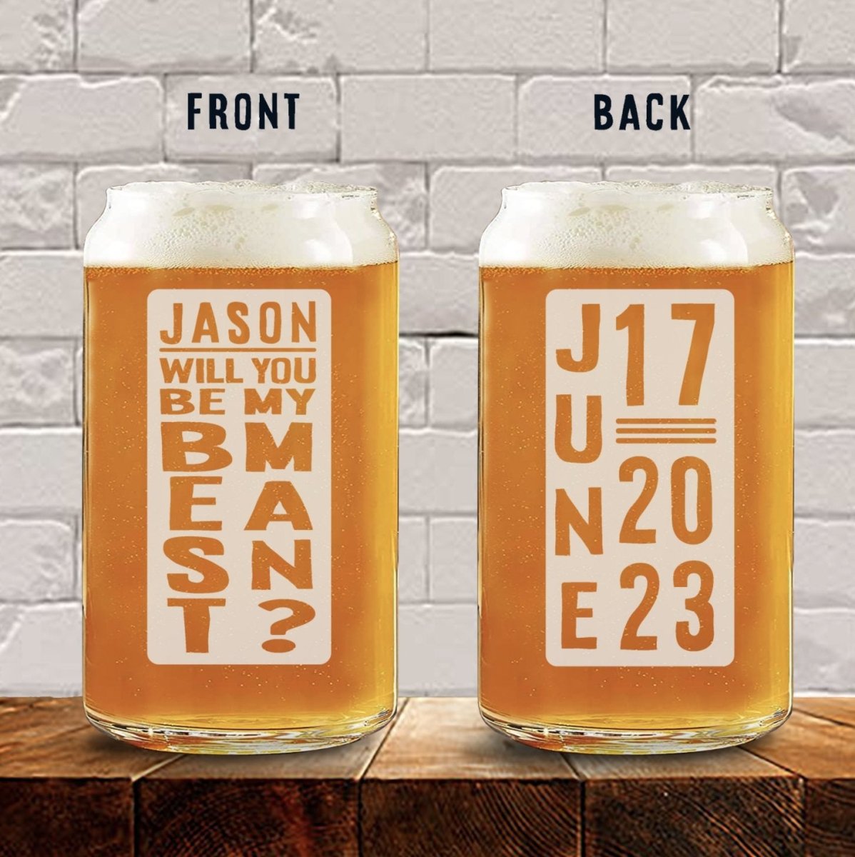 Cheers Proposal Glass - Proposal - GroomsDay
