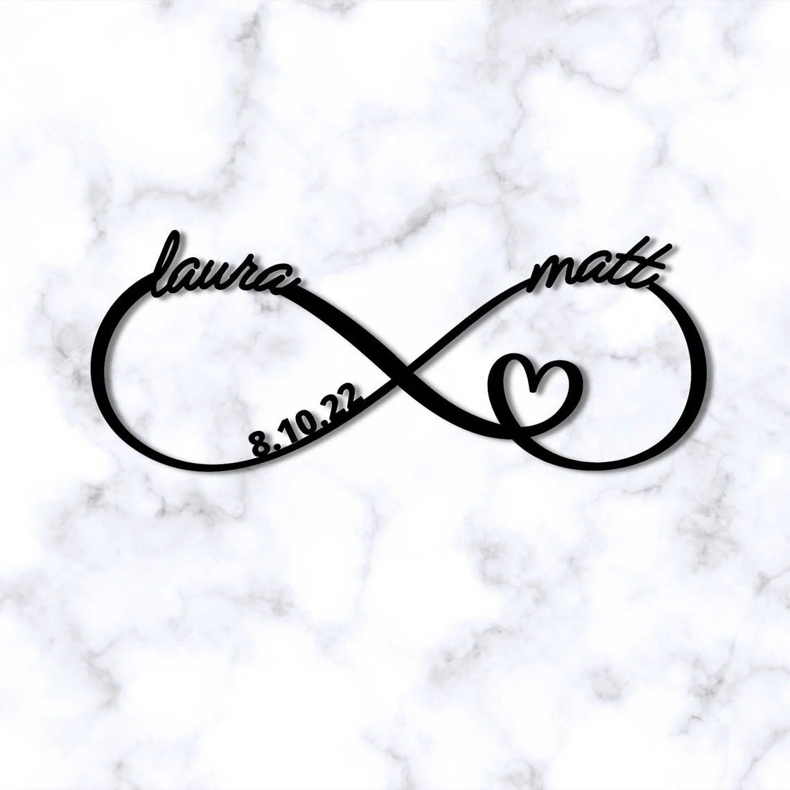 Personalized Infinity Anniversary Sign - Anniversary - GroomsDay