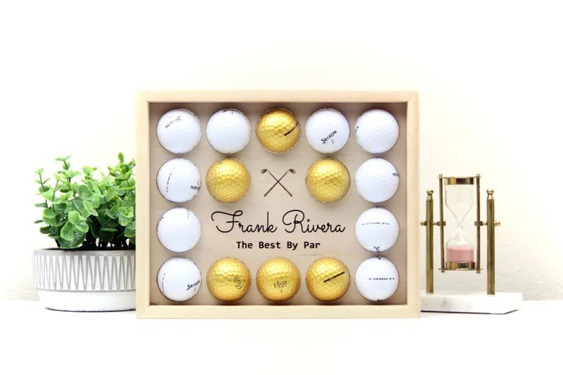 Custom Golf Ball Display Frame - Golf - GroomsDay