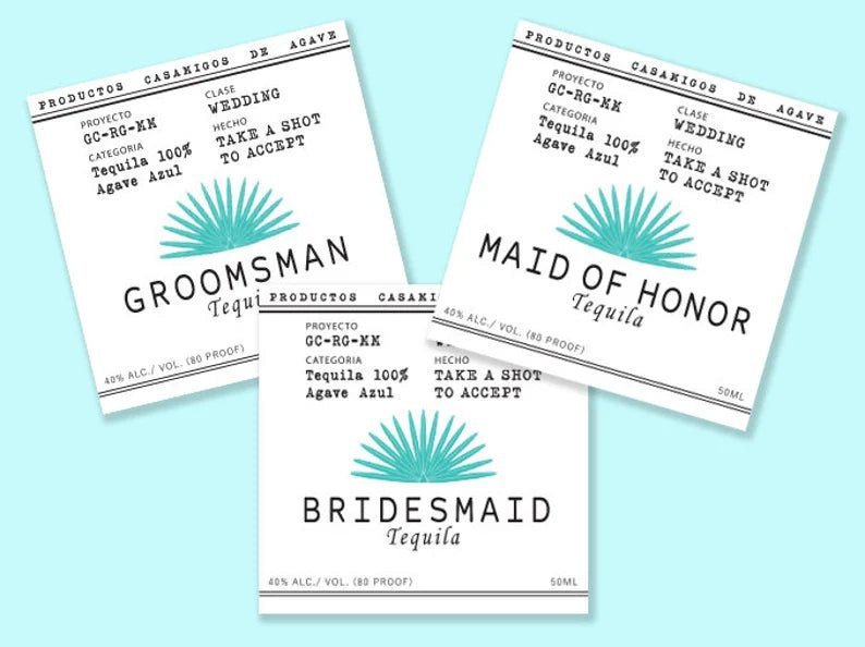Tequila Wedding Label - GroomsDay