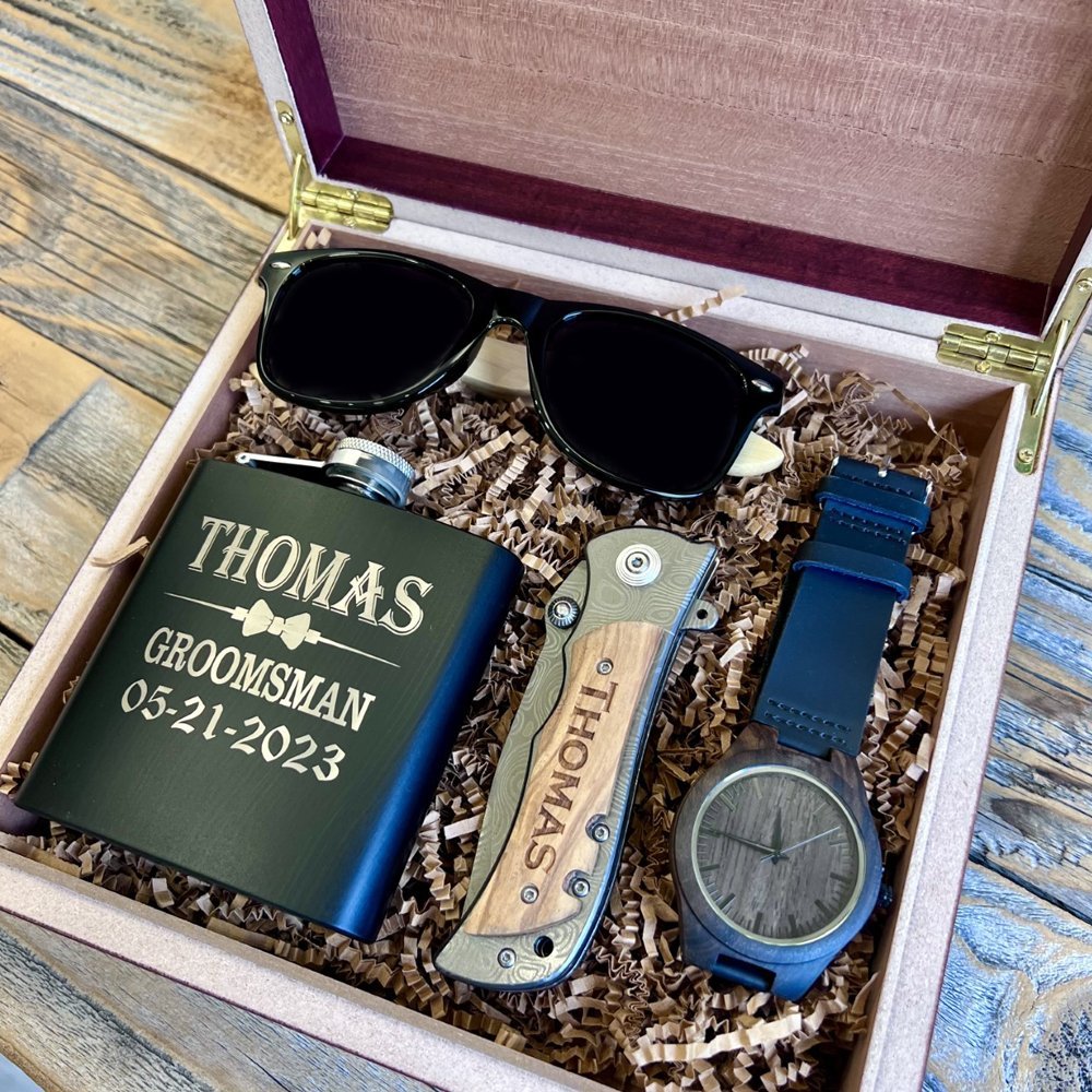Luxury Groomsmen Gift Box - Cigar - GroomsDay