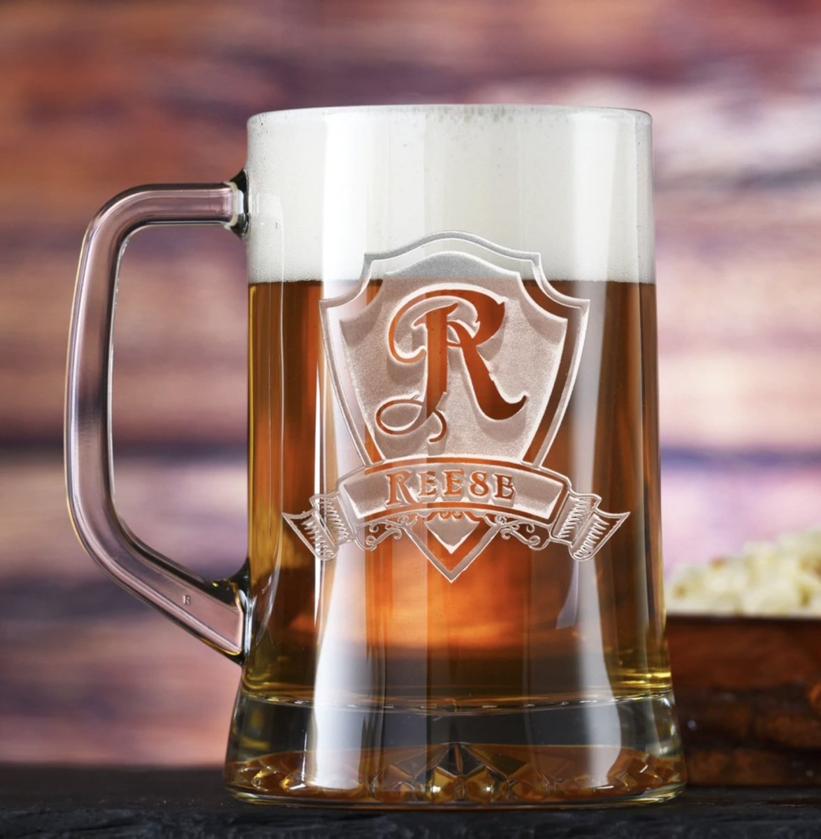 The Pub Mug | 23 oz Personalized Beer Glass Mug - Drinking Glass - GroomsDay