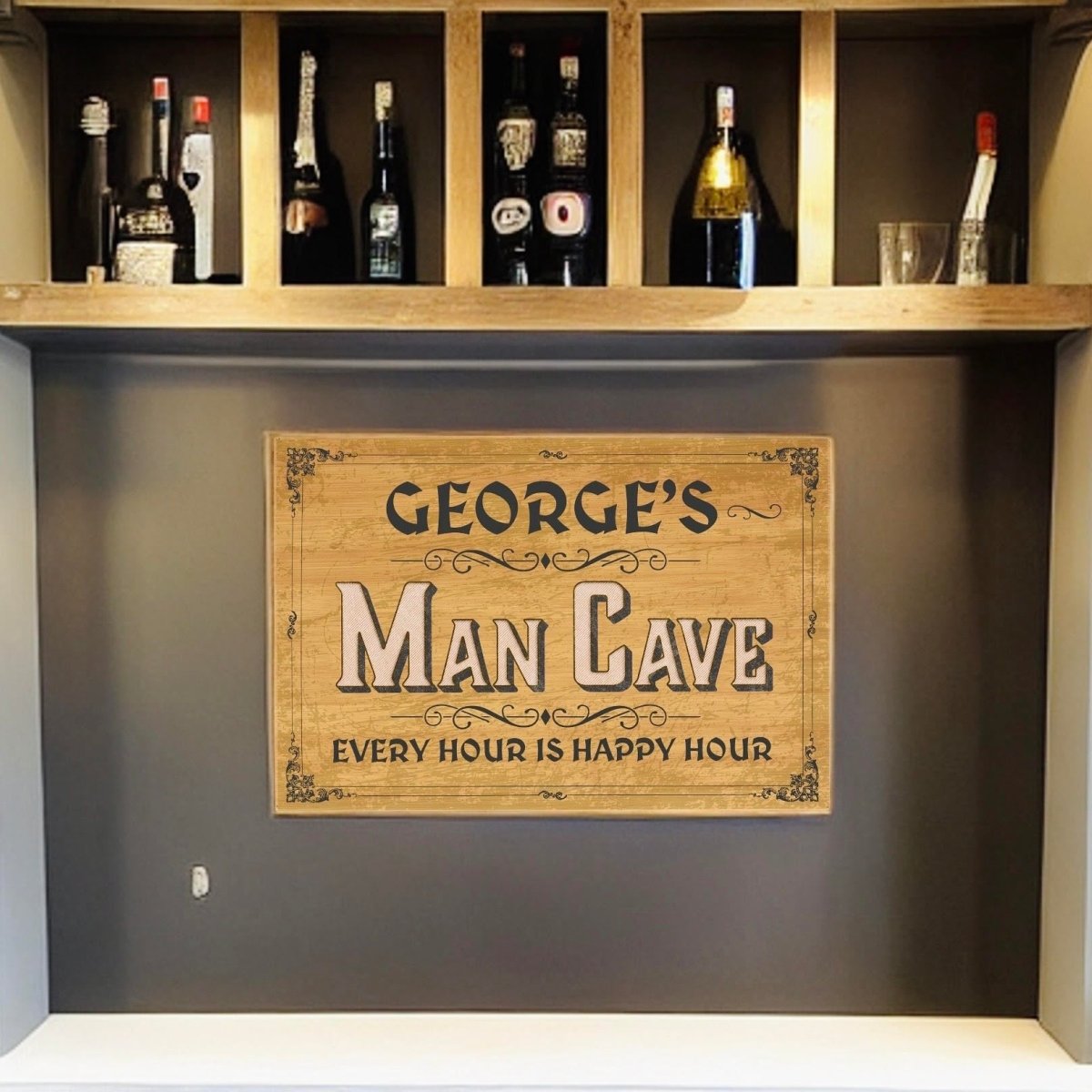 Fellas' Fortress Leatherette Man Cave Sign - Pub Signs - GroomsDay