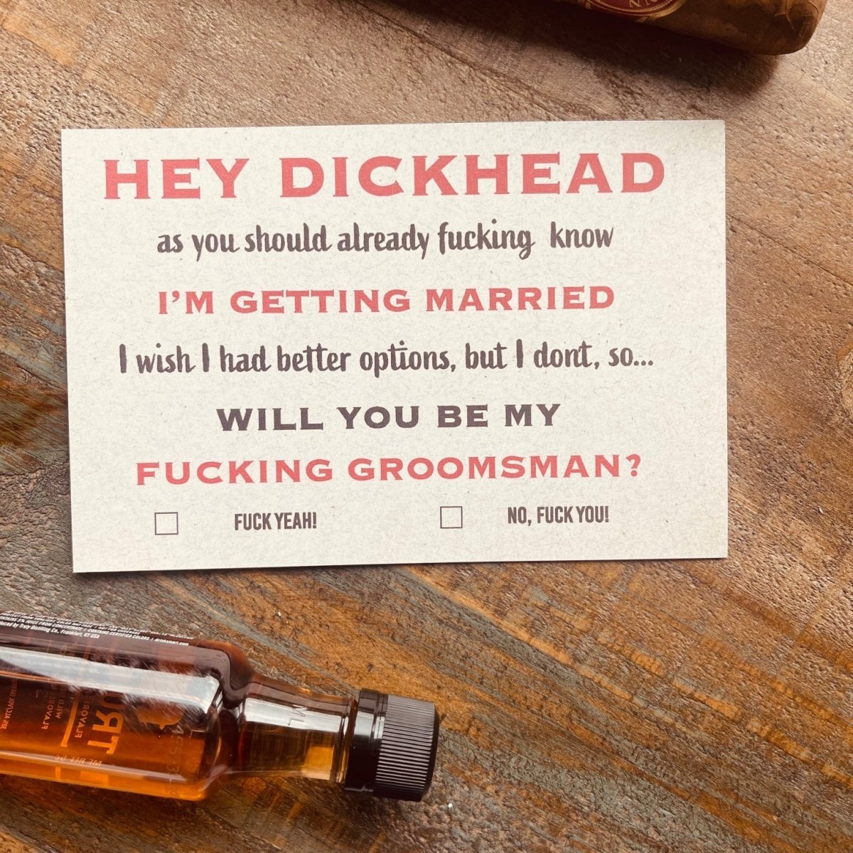 Indecent Proposal - Groomsmen Card - GroomsDay