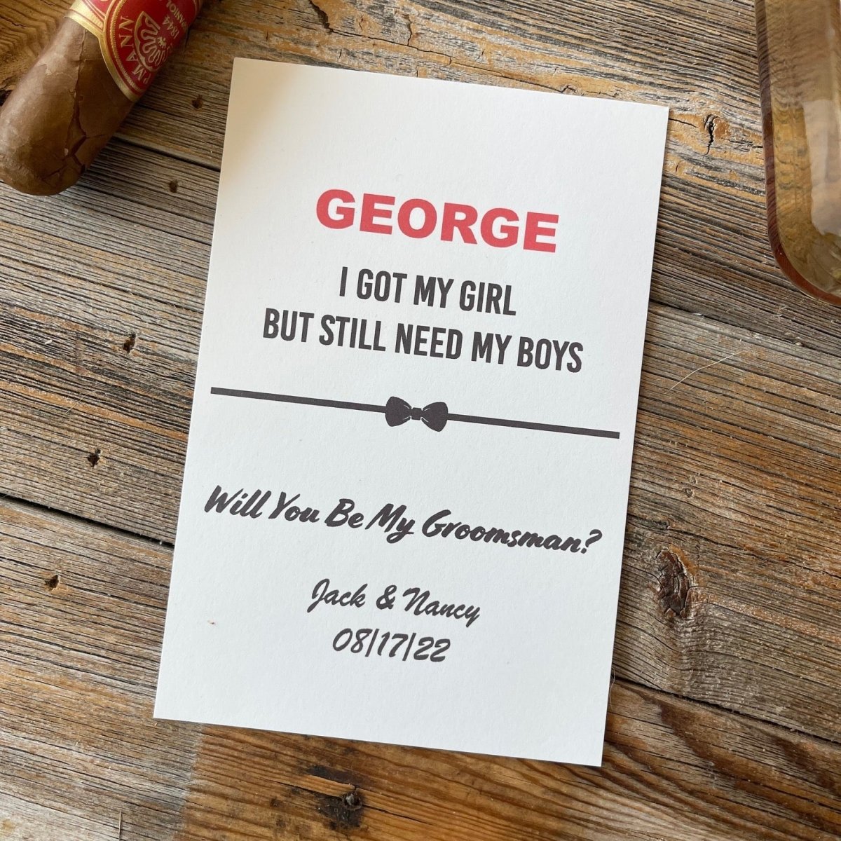 Still Need My Boys Proposal - GroomsDay