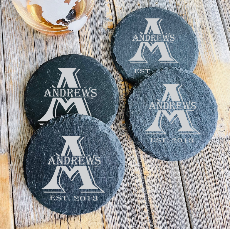 Slate Coaster Set