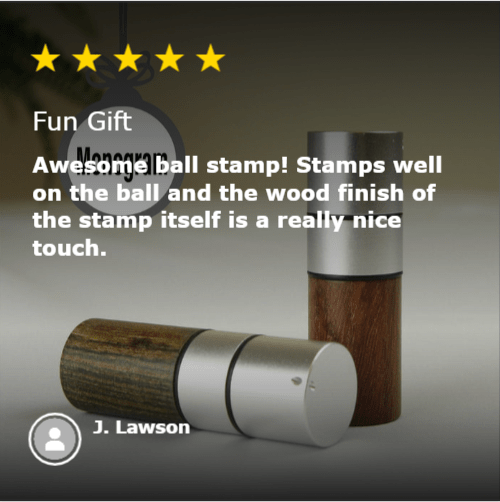 Wooden Golf Ball Stamp - Golf - GroomsDay
