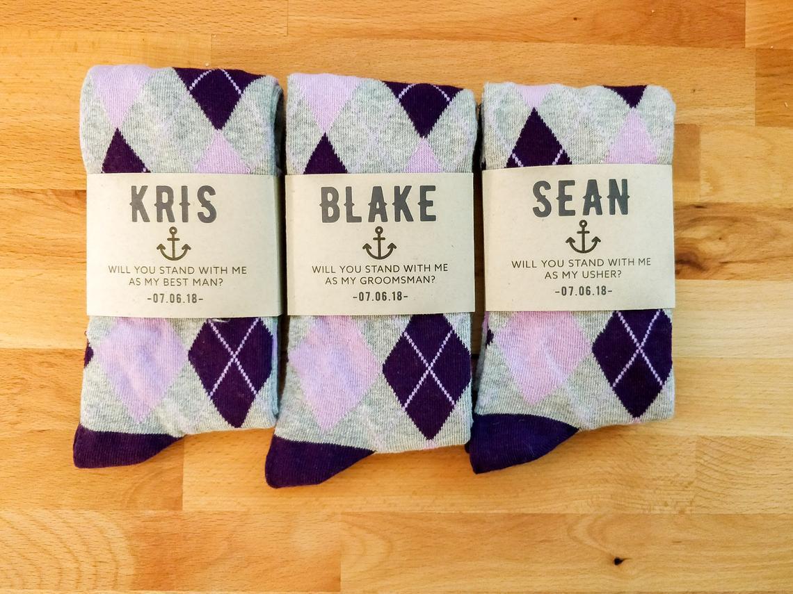 Personalized Groomsmen Proposal Socks