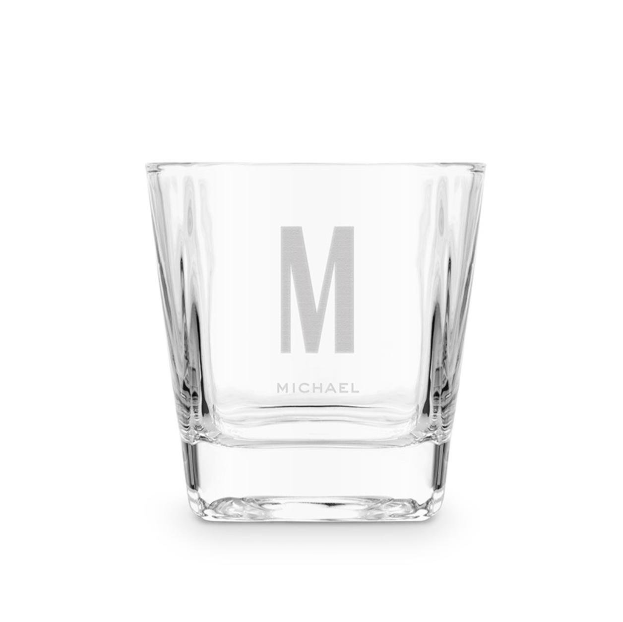 Personalized Square Whiskey Glass