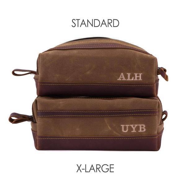 Wax Canvas Toiletry Travel Bag / Dopp Kit - Dopp Kit - GroomsDay