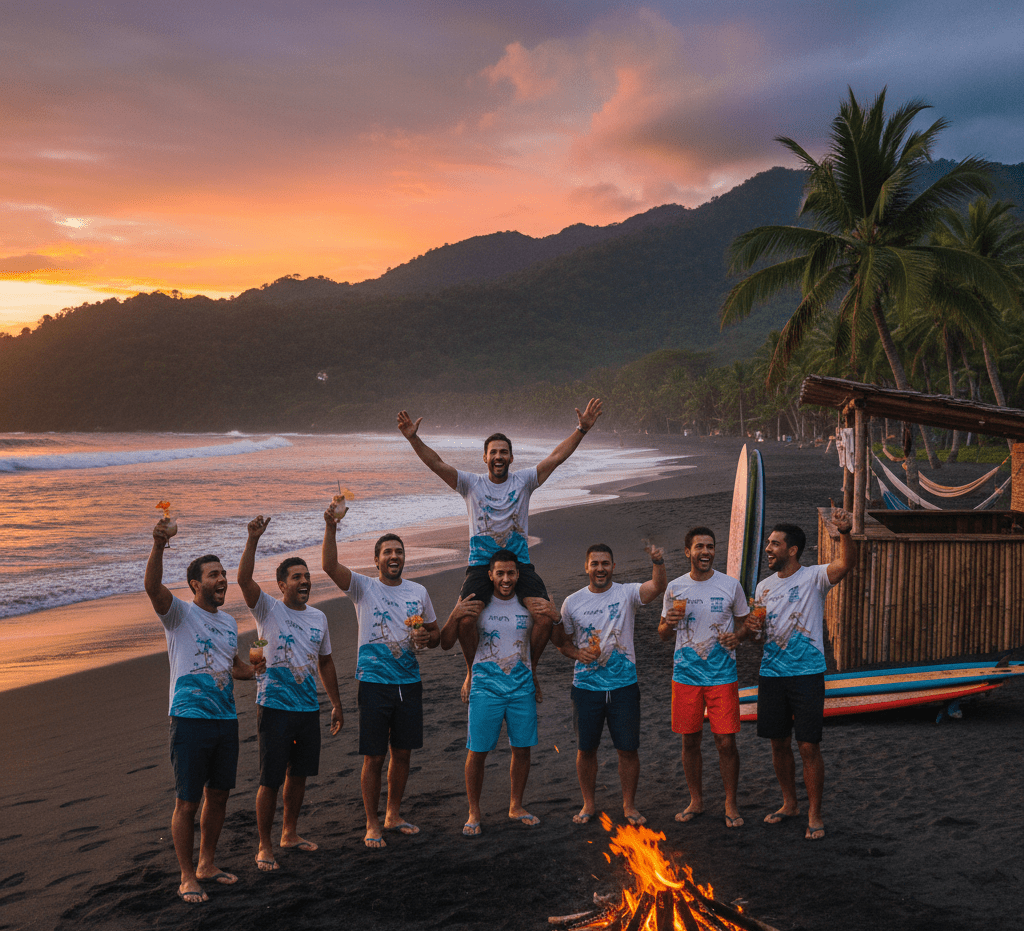 Surfers in Jacó, Costa Rica