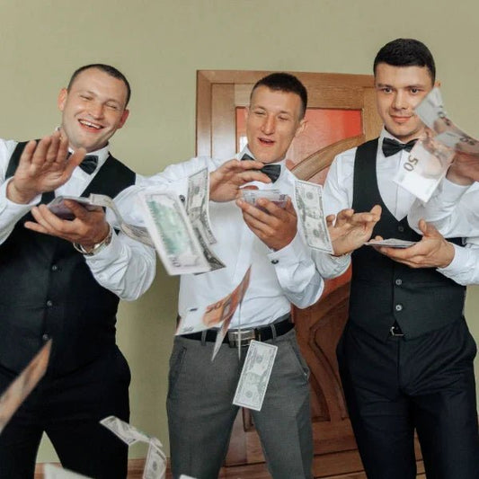 Group of men enjoying the bachelor party 