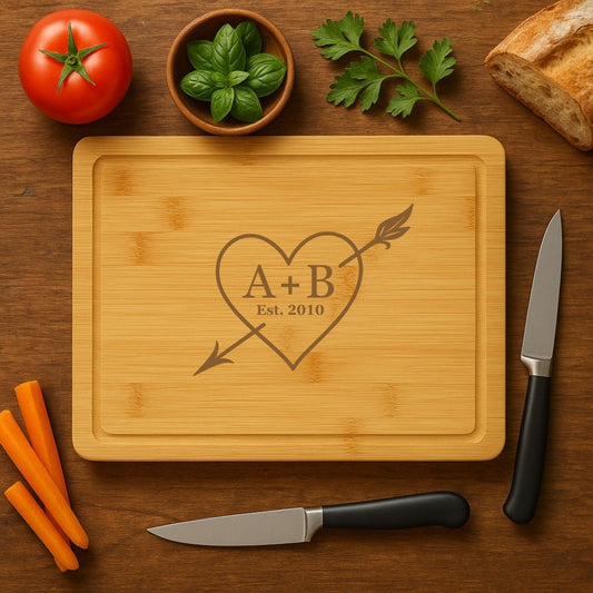 Seasoned With Love Anniversary Cutting Board - Anniversary Cutting Board - GroomsDay