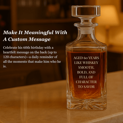 Personalized 60th Birthday Decanter - Birthday - GroomsDay