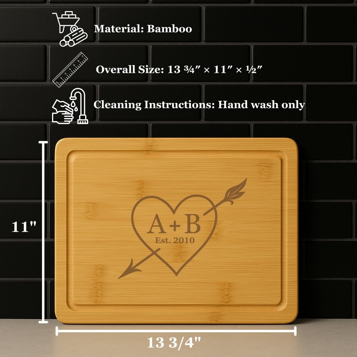 Seasoned With Love Anniversary Cutting Board - Anniversary Cutting Board - GroomsDay