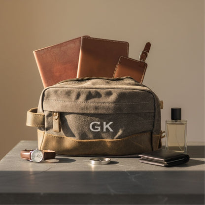 Personalized Travel Essentials for Men - Leather - GroomsDay