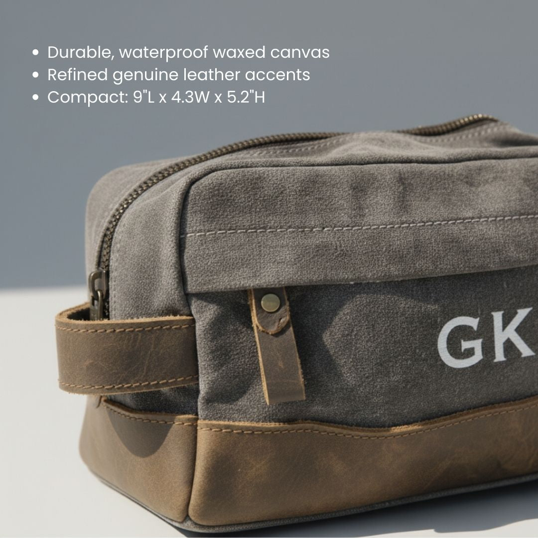 Personalized Travel Essentials for Men - Leather - GroomsDay