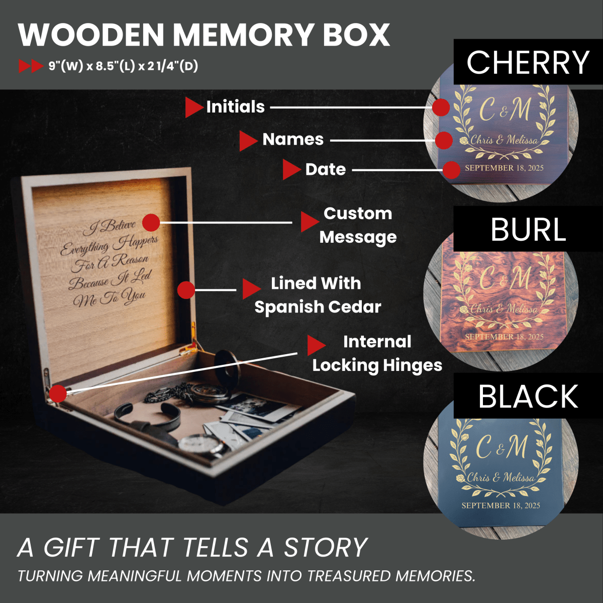 Personalized Wedding Keepsake Box - GroomsDay