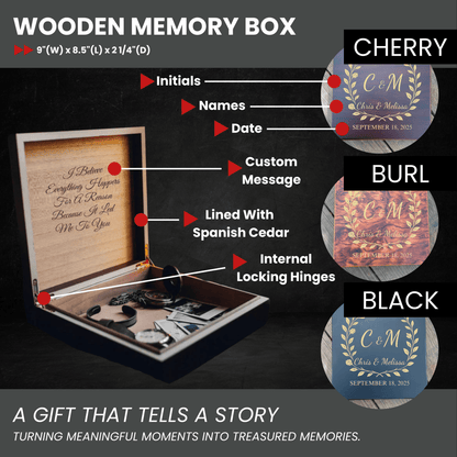 Personalized Wedding Keepsake Box - GroomsDay