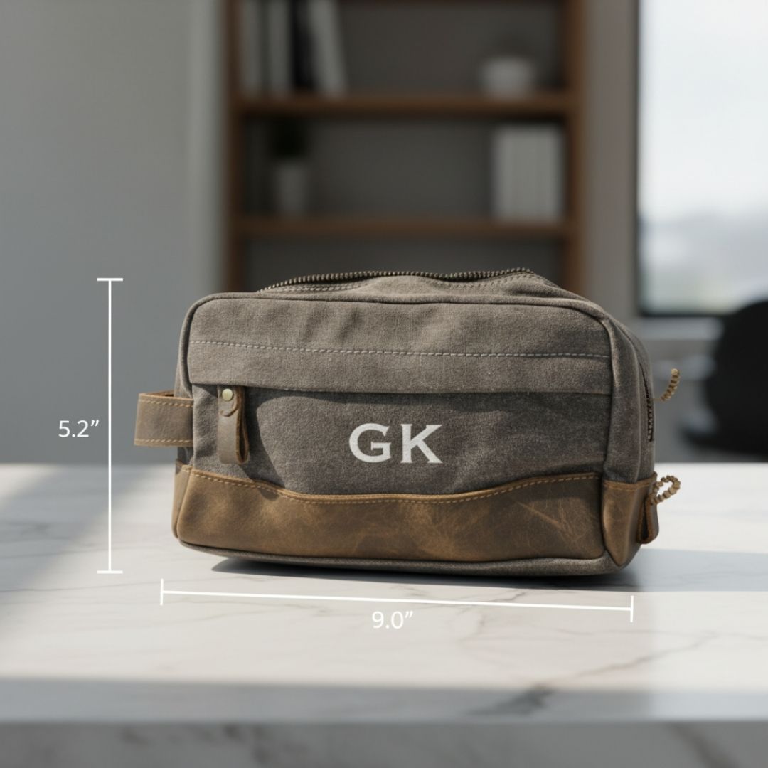 Personalized Travel Essentials for Men - Leather - GroomsDay