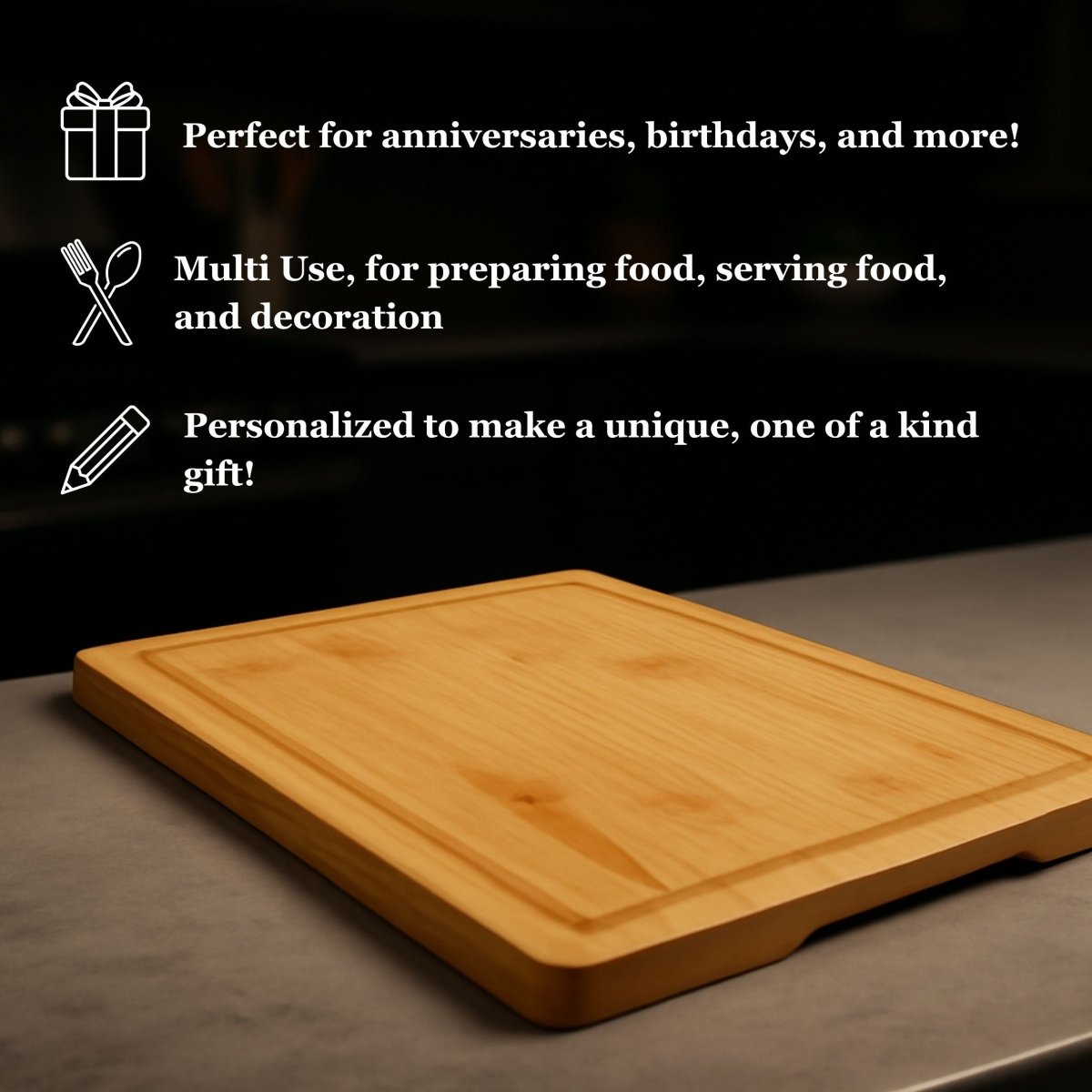 Seasoned With Love Anniversary Cutting Board - Anniversary Cutting Board - GroomsDay