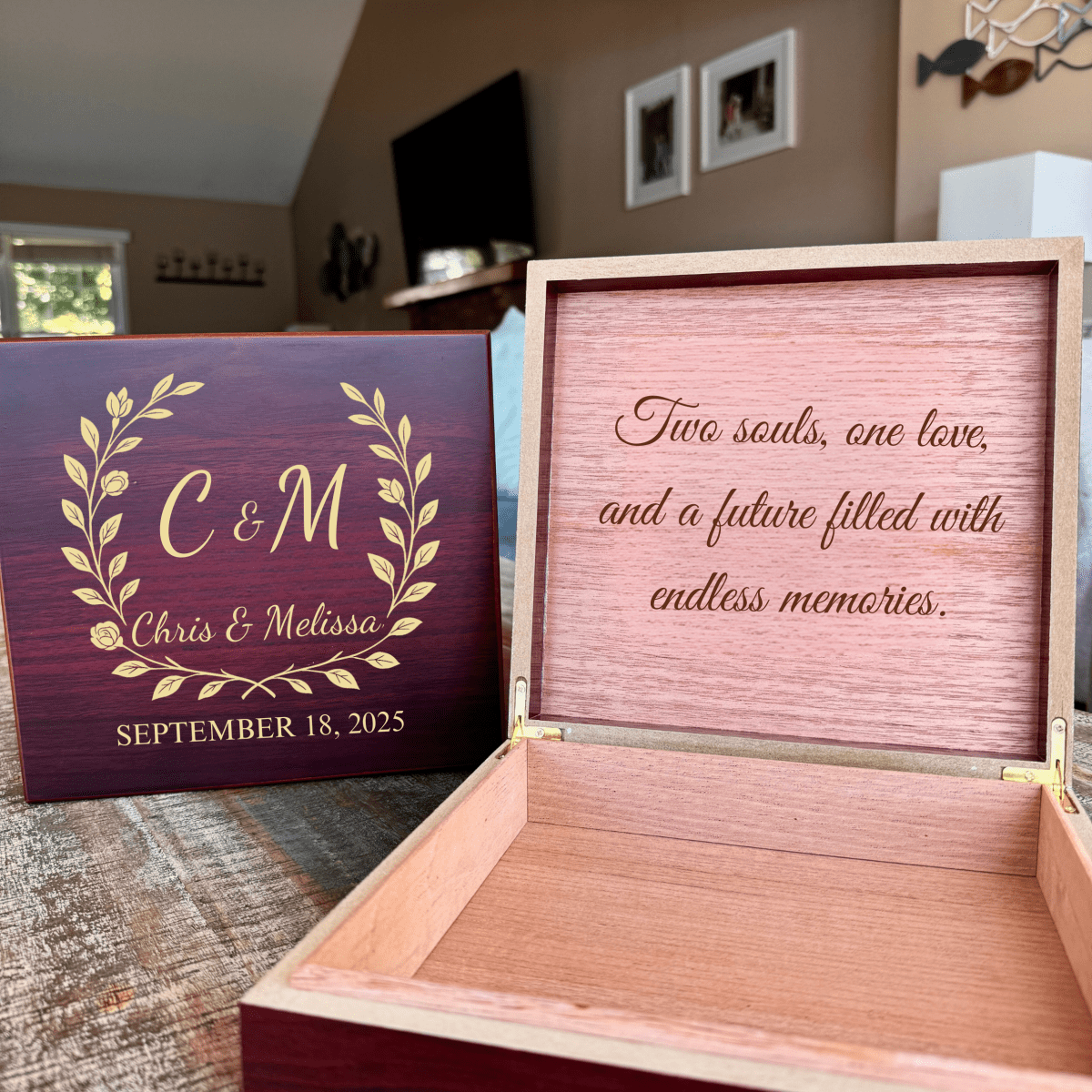 Personalized Wedding Keepsake Box - GroomsDay