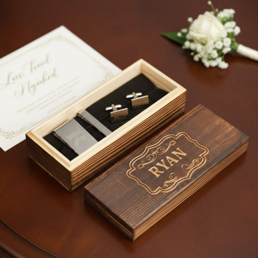 Custom Groomsmen Accessory Set - Gift Box - GroomsDay