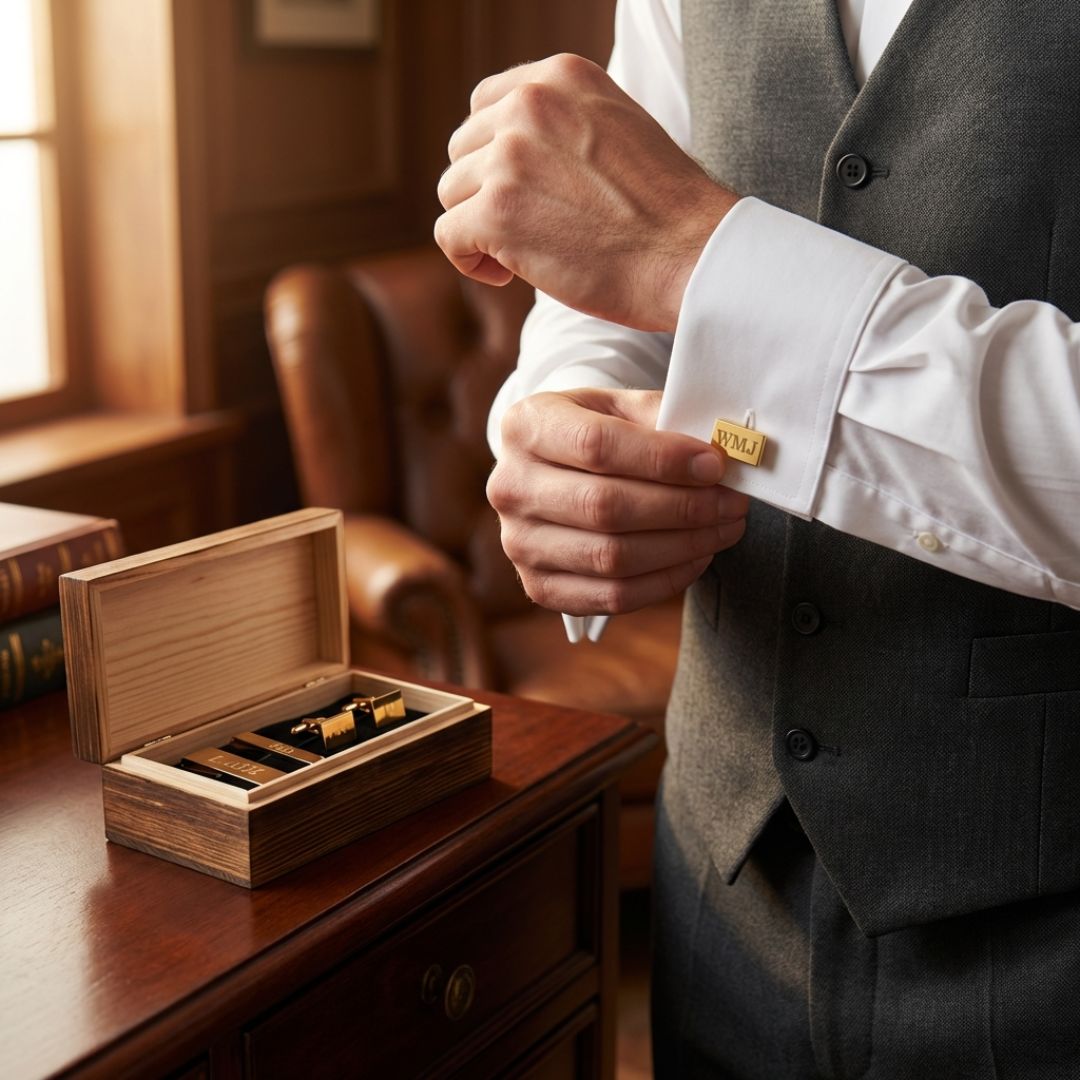 Custom Groomsmen Accessory Set - Gift Box - GroomsDay