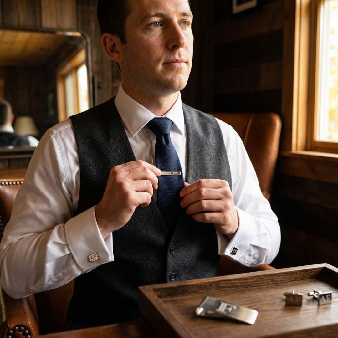 Custom Groomsmen Accessory Set - Gift Box - GroomsDay