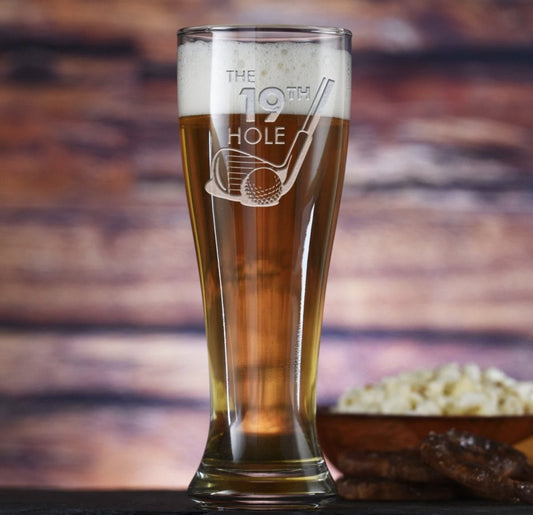 19th Hole Pilsner Glass - Golf - GroomsDay