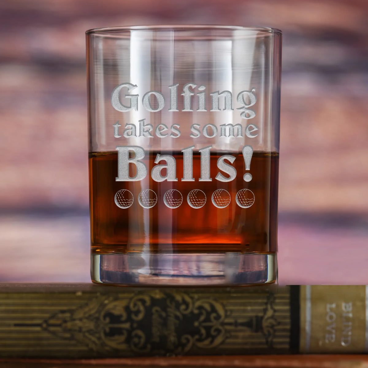 Golfing Takes Some Balls Lowball Glass – Funny Golf Gift