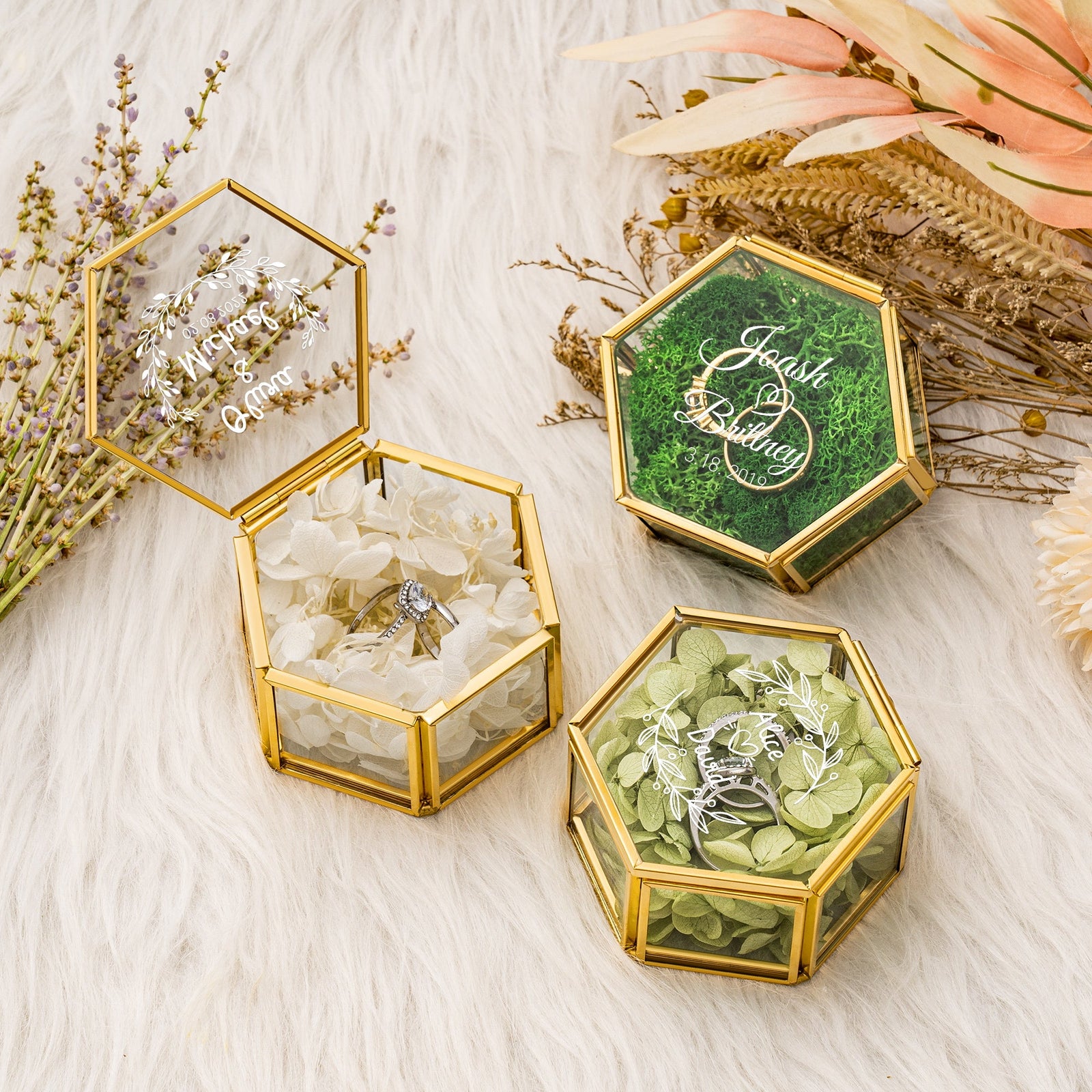 Greenery Ring Box