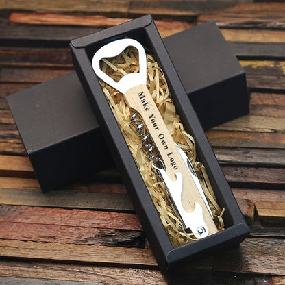 Unique Personalized Custom Logo Bar Blade Customized Bottle Openers Gifts for Men by Groovy Guy