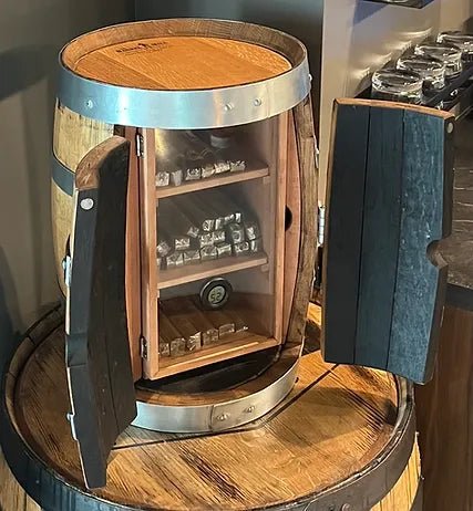 Bourbon Barrel Humidor - Handcrafted Cigar Storage