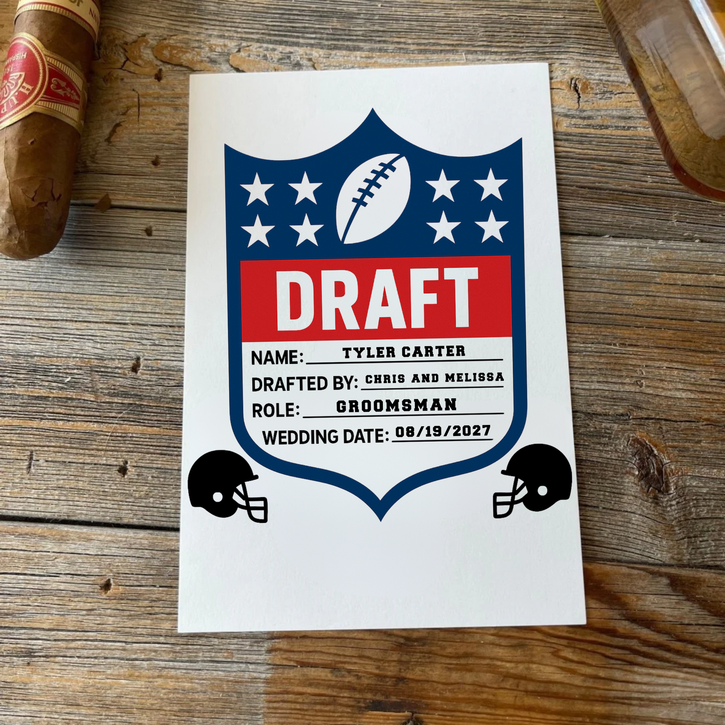 Groomsmen Football Draft Proposal