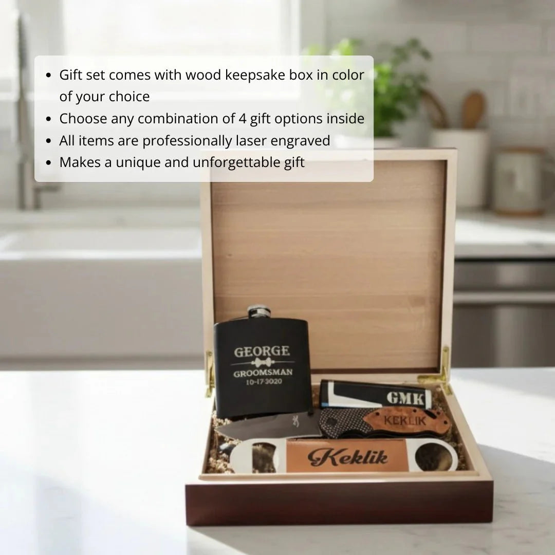 groomsmen tackle box 5-Piece Gift Set | Engraved Groomsmen Tackle Box - Etsy