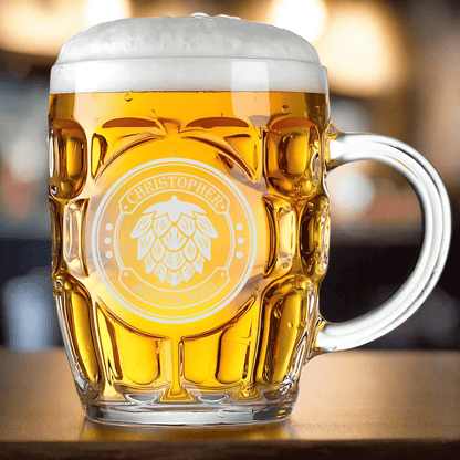 Unique Personalized Personalized 20oz Britannia Beer Mug Customized Beer Glasses Gifts for Men by Groovy Guy