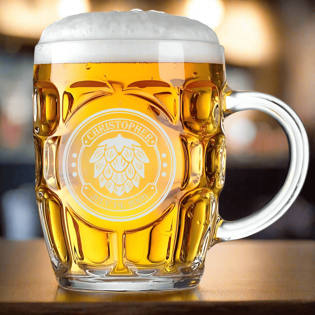 Personalized 20oz Britannia Beer Mug - Beer Glasses - GroomsDay